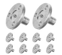 LRXIYODE 10Pcs Music Box Winding Key Replacement Set with 55Mm Gold-Plated Metal Round Disk Base, DIY Mechanical Windup Handle for Clockwork Musical Movement Accessories