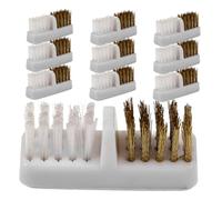 LRXIYODE 10pcs Nail Drill Bits Brush Copper Wire Cleaning Brushes Reusable Polishing Dust Collector for Electric Manicure Nail Art Supplies