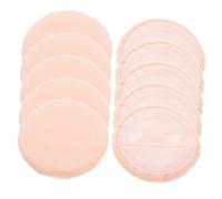 LRXIYODE 10pcs Pure Cotton Powder Puff Round Loose Powder Reusable Velour Makeup Pads for Face Setting