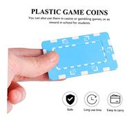 LRXIYODE 10pcs Rectangular Poker Chips Game Coins for Gambling and Educational Use Smooth and Material Reusable Currency for Card Games and Math Learning