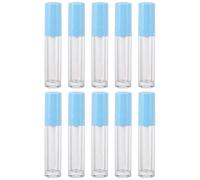 LRXIYODE 10pcs Refillable Lip Balm Tubes with Brush inside 8ml Abs Plastic Reusable Lip Bottles Space-saving Design for Night