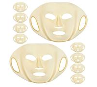 LRXIYODE 10pcs Reusable Silicone Face Mask Covers for Skin Care - Stretchable Facial Sheet Mask Wrap Evaporation Preventing Beauty Suitable for Home Spa and Salon Use