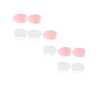 LRXIYODE 10Pcs Silicone Lip Brush Protector Covers Flexible Sleeve with Suction Cup Design Half Transparent Red Travel Friendly Brush Head Cover to Prevent Damage and Falling