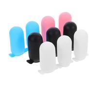 LRXIYODE 10pcs Silicone Toiletry Cover Leak Travel Bottle Sleeve for Shampoo Conditioner Wash Elastic Fit for Shower Gel and Travel Bottles