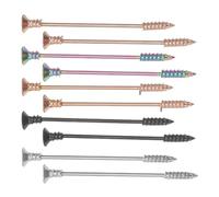 LRXIYODE 10pcs Stainless Steel Screw Back Ear Bone Studs Earrings for Women Flatback Cartilage Piercing Studs Korean Style for Daily Wear and Parties