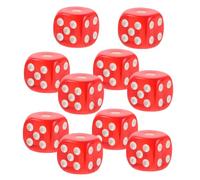 LRXIYODE 10pcs Transparent Acrylic Game Dice Multi-color Six-sided Lightweight Party Dice Game Props for Family Friends Gatherings Fun