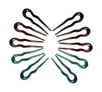 LRXIYODE 10pcs U Shaped French Hair Forks for Women Lightweight Sturdy Hair Pins for Buns Chignon Updo Accessories