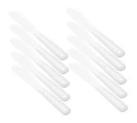 LRXIYODE 10pcs White Makeup Spatula Tools for Face Mixing, Made of Pp Material, Convenient to Hold, for Professional Beauty Shop Use and Beauty Salons