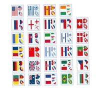 LRXIYODE 116Pcs World Flag Face Stickers Patriotic Transfer Decals for Sports Events Marathon of July Decorations Sweat-resistant Temporary