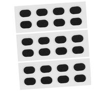 LRXIYODE 12 Pairs Self-Adhesive Foam Eyeglass Nose Pads Anti-Slip Soft EVA Nose Supports for Glasses and Sunglasses Oval Black Cushions Compatible Optical Frames