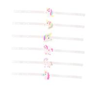 LRXIYODE 12 Pcs Glow Bracelets Unicorn Cartoon Design Silicone Luminous Flash Bangles Comfortable Reusable Light-up Wristbands for Party Favor