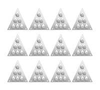 LRXIYODE 12pcs Acoustic Insulation Clips with Triangle Base for Soundproofing Panels and Walls, Carbon Steel Resilient Channel Clips for Enhanced Sound Insulation in Studios