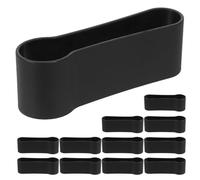 LRXIYODE 12pcs Adjustable Black Plastic Walking Stick Holder Clip for Walking Canes and Trekking Poles with Versatile Compatibility and Easy Adjustment for Outdoor Activities and Daily