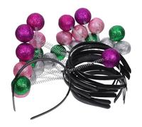 LRXIYODE 12pcs Alien Headbands with Glitter Balls Lightweight Foam Martian Antenna Hairbands for Women Alien Costume Adorable Winter Party Accessories for Halloween and Cosplay Events