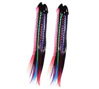 LRXIYODE 12pcs Braided Hair Extensions Wig with Hair Rope Lightweight Synthetic Ponytail Braids for Cosplay and Daily Wear