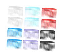 LRXIYODE 12pcs Colorful Plastic Side Hair Combs Design for Women and Everyday Use Hair Accessories with Twisted Teeth Insert Combs Random Colors Random Color