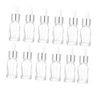 LRXIYODE 12Pcs Glass Dropper Bottles with Tight Function Essential Oil Containers for Travel and DIY Perfumes for Oils and Colognes
