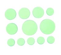 LRXIYODE 12pcs Green Silicone Drum Mute Pads Self Adhesive Drum Dampeners Cushions Sound Dampening Practice Pads for Snare and Military Noise Reduction