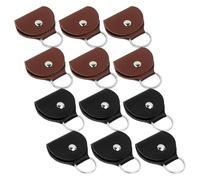 LRXIYODE 12pcs Guitar Pick Holder Pu Leather Keychain Design Elegant Small Storage Case Protecting Guitar Picks for Travel and Daily Practice by Guitarists