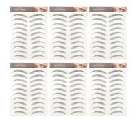 LRXIYODE 12pcs Hair-like Eyebrow Stickers Natural Fake Brows Paste for Full Natural-looking Eyebrows Easy to Apply and Fade-resistant