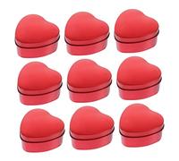 LRXIYODE 12Pcs Heart Shaped Tinplate Candy Boxes for Wedding Valentines Day Present Packing Small Red Delicate Gift Case for Sweets Biscuits Jewelry Storage and Party Favors