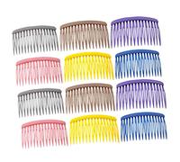 LRXIYODE 12pcs Matte Plastic Side Hair Combs Tooth Curved Styling Hairdressing Combs for Women Portable Hair Accessories for Elegant Updos