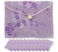 LRXIYODE 12Pcs Medium Chinese Style Satin Jewelry Bags Pouches for Wedding Party Favors, Silk Cloth Earring and Necklace Storage Pouches Random Color Random Color