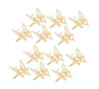 LRXIYODE 12pcs Metallic Hollow Butterfly Hair Clips Vibrant Vibration Design Lightweight Hair Accessories for Women Stylish Barrettes