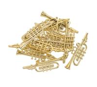 LRXIYODE 12pcs Miniature Plastic Musical Instruments Vintage Style Trumpet Saxophone Ornaments for Christmas Tree DIY Crafting Holiday Decorations