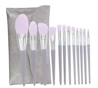 LRXIYODE 12Pcs Professional Makeup Brush for Women with Storage Case Dense Foundation Blush Eyeshadow Brushes for Full Face Application Soft Synthetic Hair Cosmetic Kit