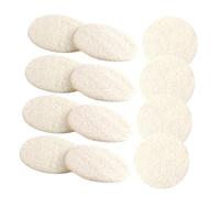 LRXIYODE 12pcs Reusable Natural Loofah Facial Exfoliating Pads for Deep Cleansing and Makeup Removal Compact Travel Friendly Face Scrubbers for Oil Control and Skin Refreshing Gentle Round