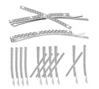 LRXIYODE 12pcs Rhinestone Bridal Hair Clips with Secure Hold Sparkling Crystal Hairpins for Women Decorative Bobby Pins for Weddings Proms and Special Occasions