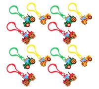 LRXIYODE 12pcs Tractor Keychains with Lobster Clasp Cute Construction Site Party Favors for Birthday Prizes Easter Basket Fillers Fun Goody Bag Rewards