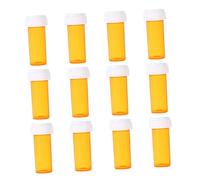 LRXIYODE 12pcs Transparent Travel Medicine Bottles Compact Small Pill Containers Portable Weekly Organizer for Pills and Tablets Clear Lightweight Vials for Easy Medication Management