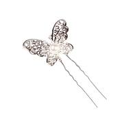 LRXIYODE 12PCS U Shaped Rhinestone Hairpins for Women Bridal Hair Sticks Vintage Alloy Elegant Silver Hair Chopsticks for Wedding Party Updo Hairstyles