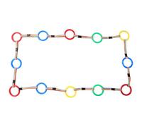 LRXIYODE 12pcs Walking Rope Leash with Colorful Rings for Safety Anti-Lost Wrist Link Strap for Preschool Classroom Daycare Outdoor Group Control and Supervision