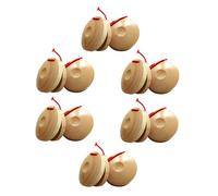 LRXIYODE 12pcs Wooden Finger Castanets Spanish Percussion Instrument Lightweight Music for Rhythm Development and Hand Brain Coordination Training
