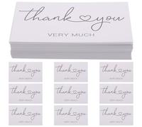 LRXIYODE 150pcs Elegant White Thanks Card Pack with Thick and Strong Paper, Multi-function Thank You Cards for Small Business and Retail Stores, Includes Envelopes for Occasions