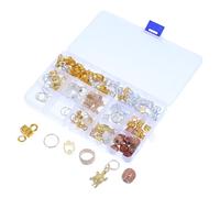 LRXIYODE 158Pcs Dreadlocks Accessories DIY Hair Braids Jewelry Pendants with Various Rings and Hair Coil Charms for Party Wedding Prom Photo Suitable for Women and Men