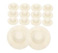 LRXIYODE 15Pcs Mini Doll Hats Craft Small Beige Straw Caps for DIY Dollhouse Decoration and Hair Accessories for Miniature Scenes Crafts and Gift Projects