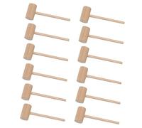 LRXIYODE 15Pcs Mini Solid Wood Mallets for Seafood Dessert Practical Round Hammers for Crab Lobster and Cake Safe Polished Surface Easy to Clean Use