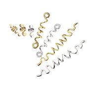 LRXIYODE 16pcs Dreadlock Accessories Braids Hair Accessories Spiral Hair Beads and Gold-silver Cuffs Set for Ethnic Styling and Braided Decoration