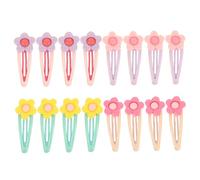 LRXIYODE 16pcs Kawaii Flower Hair Clips for Lightweight Barrettes in Playful Candy Colors Korean Style Floral Hair Accessories for Bangs and Daily Use