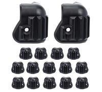 LRXIYODE 16Pcs Speaker Corner Protectors Plastic Speaker Box Guards Anti-collision Edge Guards for Front and Back Black Angle Covers