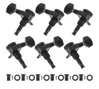 LRXIYODE 18 Ratio Locking Guitar Tuning Pegs Set Full Enclosed String Lock for Electric and Acoustic Guitars 3 Left 3 Right Turners Compatible String Replacement