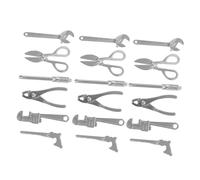 LRXIYODE 18pcs Miniature Dollhouse Metal Repair Tool Set with Portable Alloy Model Tools for DIY Crafts Pretend Play Accessories Compact Home Maintenance Kit for Hobbyists