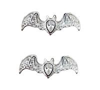 LRXIYODE 1Pair Gothic Bat Earrings for Women Delicate Halloween Festival Jewelry Lightweight Comfortable for Parties Birthdays Daily Wear Platinum Color