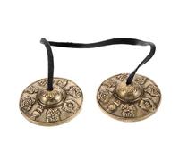 LRXIYODE 1pair Tibetan Sound Cymbals Tingsha Bells Brass Meditation Chimes for Relaxation Spiritual Practices Yoga Cultural Musical Instrument for Ceremonies and Festivals Random Style