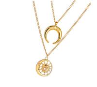 LRXIYODE 1pc Retro Double-layer Necklace for Women Elegant Clavicle Pendant Jewelry Creative Multi-layer Design Neck Decor for Occasions