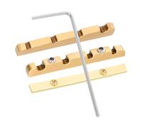 LRXIYODE 1set Adjustable Brass Bridge Nut Kit for Bass Guitar Precision Curved Design for Improved Quality String Locking Nut Replacement Enhanced Sound Clarity for Musicians